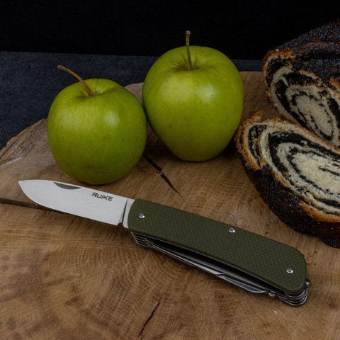 Багатофункціональний ніж Ruike Criterion L42, (8.5 см) 12C27 / G10 зелений, 19 інстр.