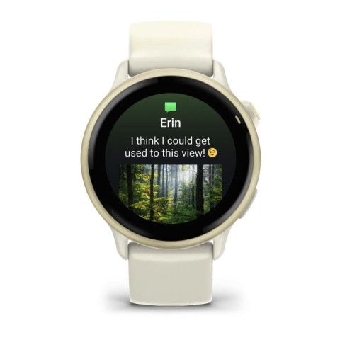 Фітнес годинник Garmin Vivoactive 6 Lunar Gold із силіконовим ремінцем 010-02985-01