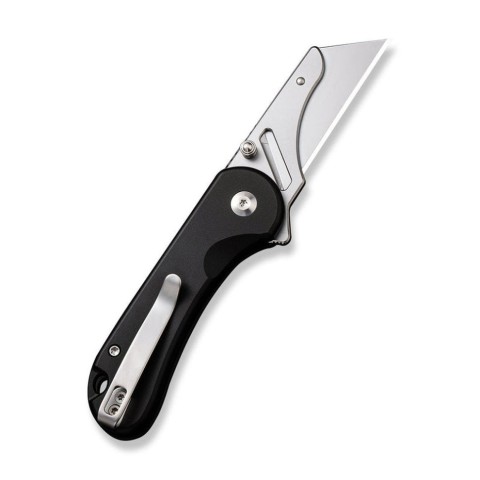 Ніж трапеція складаний кишеньковий Civivi Elementum Utility, (5.8 см) 6Cr13 / Aluminum чорний