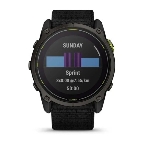 Смарт-годинник Garmin Enduro 3 з чорним нейлоновим ремінцем