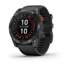 Смарт-часы Garmin fenix 7X Pro Solar Edition сланцево-серые с черным ремешком