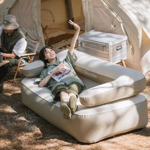 Диван, матрас надувний двомісний Naturehike NH22FCD07, надлегкий, 165x95x65 см, зі зйомною спинкою