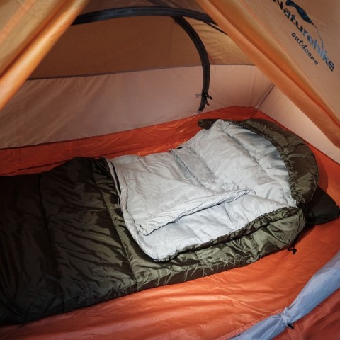 Спальник з капюшоном Naturehike U350 NH20MSD07, (1°C), правий, зелений