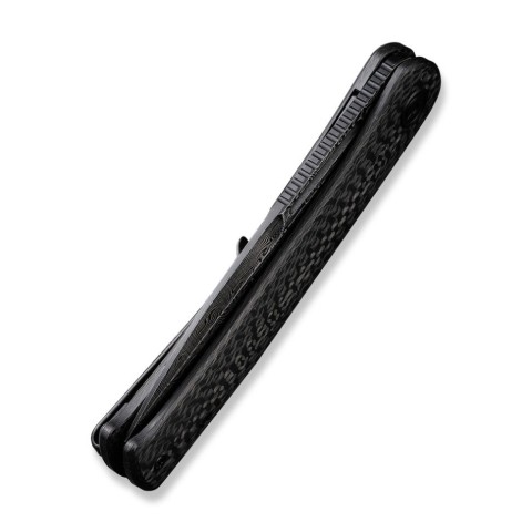 Ніж складаний туристичний Civivi Caetus Flipper, (8.8 см) Damascus / Carbon Fiber