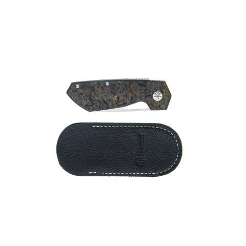 Ніж Maserin W2, M390,  fat carbon, чорно-золотистий