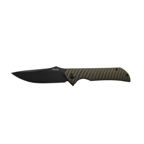 Ніж складаний туристичний Ruike P123-MB, (9.2 см) 14C28N / мікарта коричневий