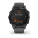 Смарт-часы Garmin fenix 6 Pro Solar Edition черные с серым ремешком