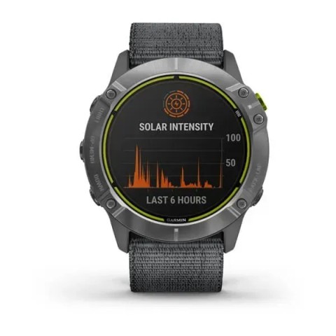 Смарт-годинник Garmin Enduro сталевий з сірим нейлоновим ремінцем UltraFit
