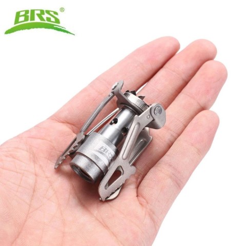 Набір Газовий пальник титановий BRS-3000T + Газовий балон різьбовий бутановий Quest, 450гр