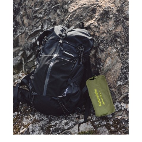 Самонадувний матрац 10 см подвійний з помпою Naturehike NH20FCD08, бежевий