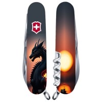 Ніж Victorinox Climber Zodiac 91мм,14функ ,Дракон в променях сонця