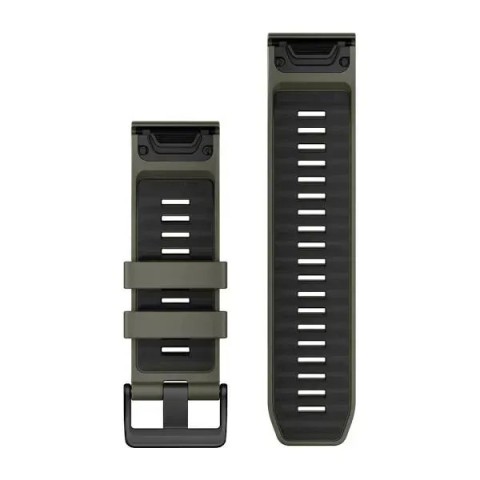 Ремінці для годинника Garmin QuickFit 26 силіконові оливково-сірі/чорні