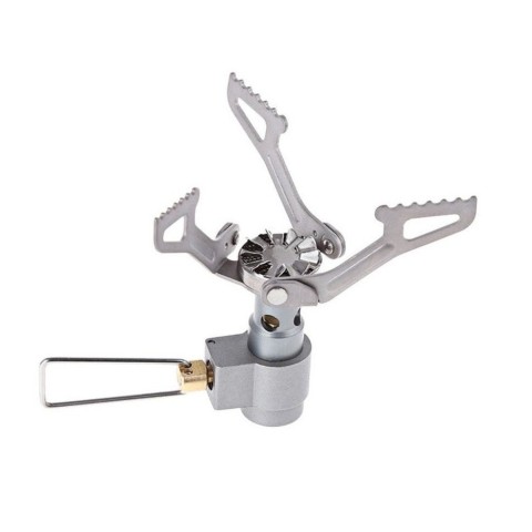 Набір Газовий пальник титановий BRS-3000T + Газовий балон різьбовий бутановий Quest, 450гр