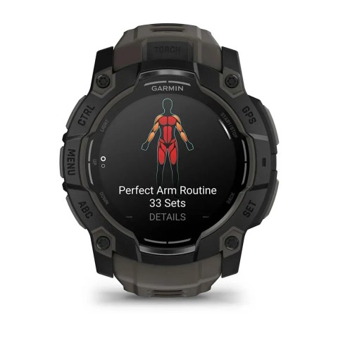 Смарт-часы Garmin Instinct 3 (50 мм) AMOLED черные/угольные