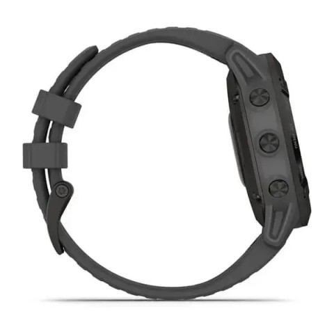 Смарт-часы Garmin fenix 6 Pro Solar Edition черные с серым ремешком