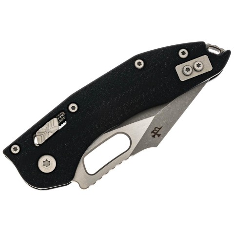 Ніж Microtech Stitch Ram-Lock, fluted, Apoc, чорне руків'я G10