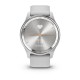 Смарт-годинник Garmin vivomove Trend із сріблястим сталевим безелем, сірими корпусом та ремінцем