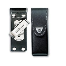 Чохол на пояс Victorinox 111мм шкір.чорн на липучці з повор. кліпом до 6 шарів