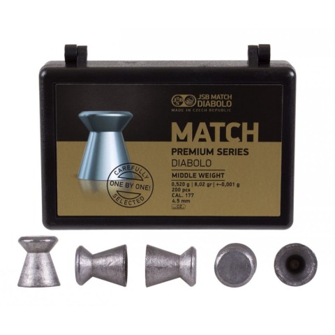 Кулі JSB Match Premium middle 0,52 гр 200 шт