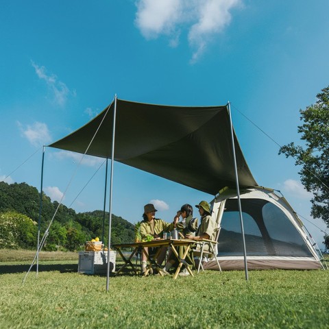 Намет тримісний автоматичний із тентом Naturehike Ango CNK2550WS010, S, сірий