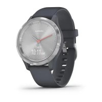 Смарт-годинник Garmin vivomove 3S зі сріблястим безелем та гранітно-синім ремінцем