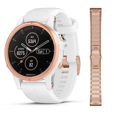 Смарт-часы Garmin fenix 5S Plus Sapphire с металлическим розово-золотистым браслетом