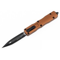 Ніж Microtech Dirac D/E OTF, чорний клинок,  руків'я tan