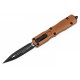Ніж Microtech Dirac D/E OTF, чорний клинок,  руків'я tan