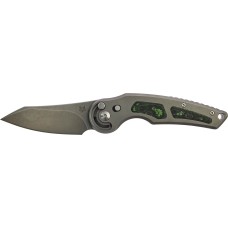 Нож Fox Jupiter Black Blade Titanium, Bead blasted Titanium + Jungle Wear carbon fiber i ц:gray/green