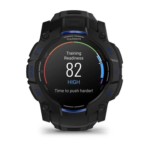 Смарт-годинник Garmin Instinct 3 (50 мм) AMOLED чорний/синя блискавка