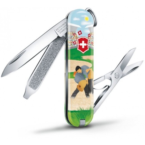 Ніж Victorinox Classic LE Swiss Wrestling 58мм,1сл,7функ,кольоровий