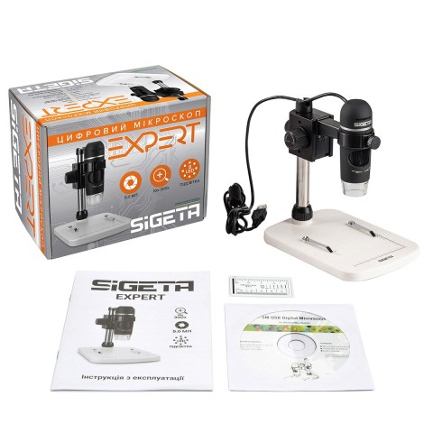 Цифровий мікроскоп SIGETA Expert 10x-300x 5.0Mpx