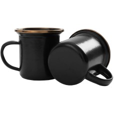 Набор Barebones Espresso Cup/Enamel/Set 2 шт charcoal