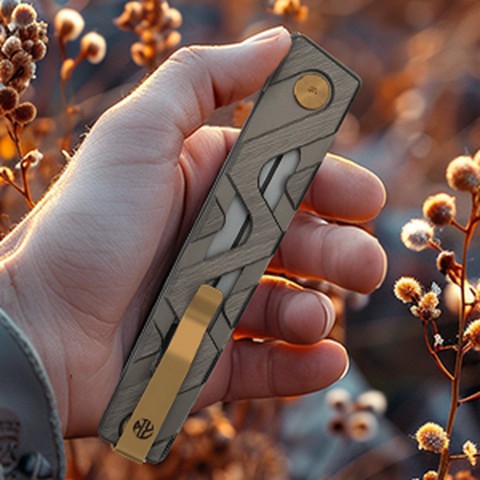 Ніж складаний туристичний Ruike P878-AG, (8.7 см) 14C28N / 6063Aluminum зелений