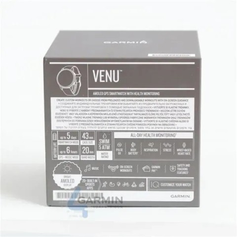 Смарт-годинник Garmin Venu чорний з сірим безелем
