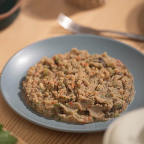 Каша нутова з грибами та овочами