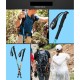 Трекінгова палиця 3-сек. Naturehike 6061 AL NH17D001-Z, 50-100 см, алюміній, червона