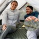 Матрац автомобільний кемпінговий двомісний Naturehike CNK2450WS010, 197х134х6,5 см світлий із вбудованою помпою для надування