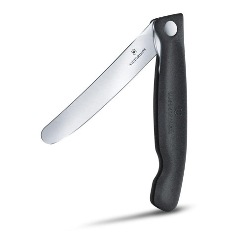 Нож кухонный складной Victorinox SwissClassic 11 см, скругленный, черный