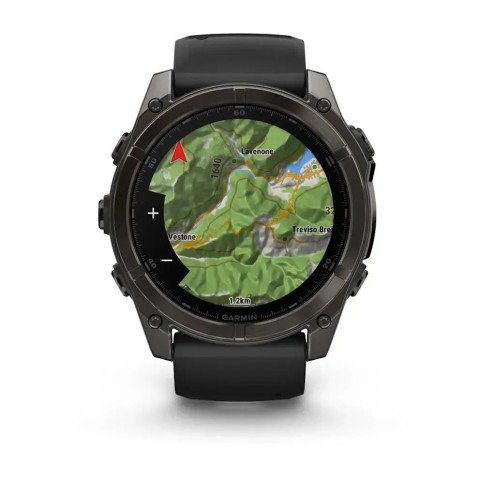 Смарт-часы Garmin fenix 8 AMOLED (51 мм) Sapphire карбоново-серый DLC черный/гравийно-серый