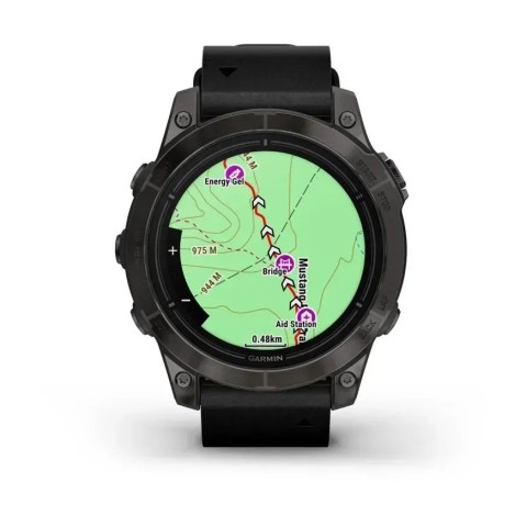 Смарт-часы Garmin epix Pro Gen 2 Sapphire Edition (47мм) карбоново-серые титановые DLC с черным кожаным ремешком