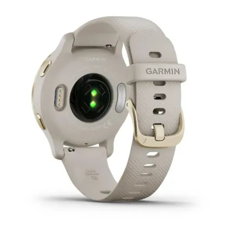 Смарт-годинник Garmin Venu 2S світло-пісочний із золотистим безелем