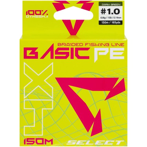 Шнур Select Basic PE Green 150m #1.0/0.14mm 15lb/6.8kg
