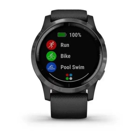Смарт-годинник Garmin vivoactive 4 чорний із грифельним безелем