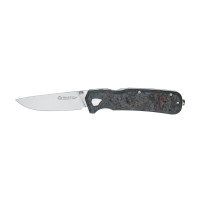 Нож Maserin Pulse, Magnacut, fat carbon, черно-оранжевый