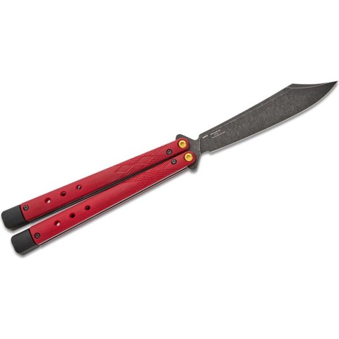 Ніж Benchmade Necron, balisong, ruby red G10