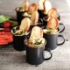 Набор чашек Barebones Espresso Cup/Enamel/Set 2 шт Charcoal