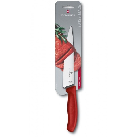 Кухонний ніж Victorinox SwissClassic Carving лезо 19см з черв. ручкою (блістер)