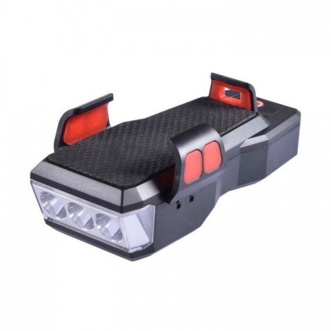 Фара на велосипед BF-909 з акумулятором, сигналом, тримач для телефону