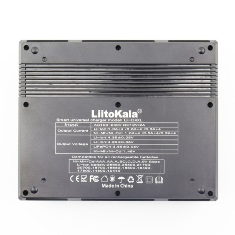 Універсальний  зарядний пристрій LiitoKala Lii-D4XL EU на 4 канали
